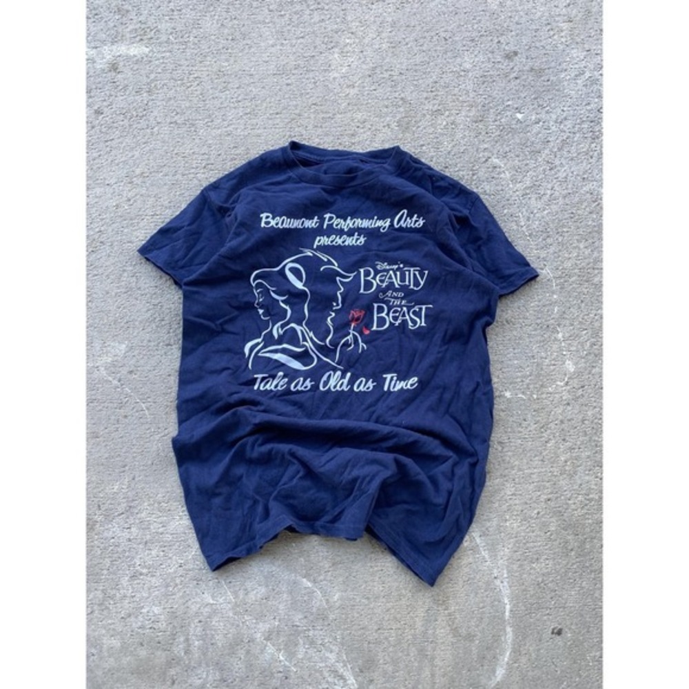 Disney Beauty‎ And The Beast Shirt Youth M Blue Beaumont Performing Arts Musical